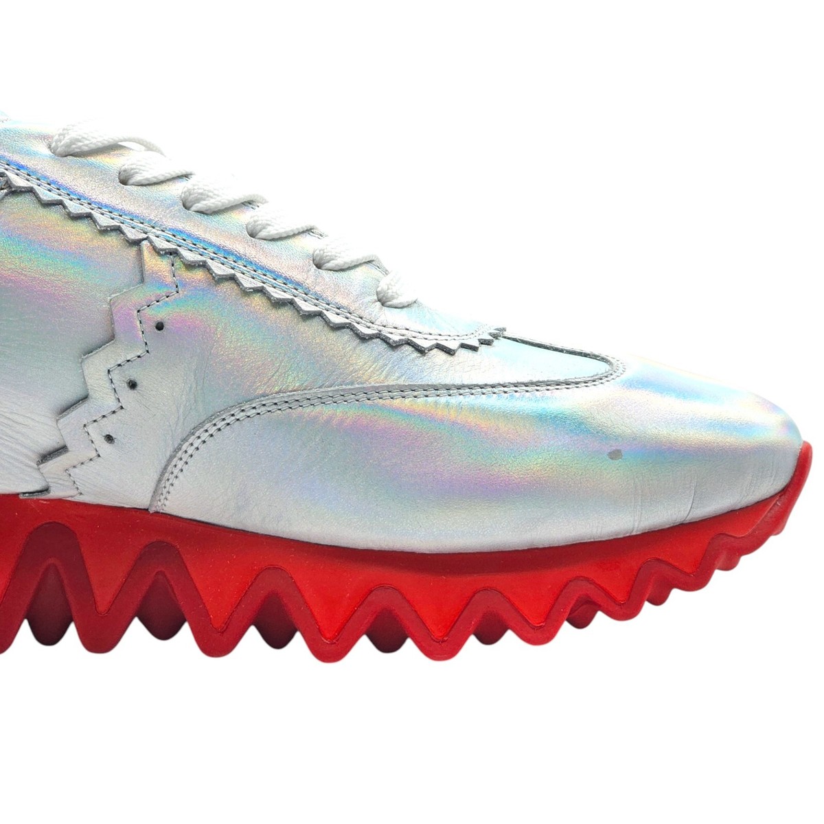 Christian Louboutin Loubishark Iridescent Silver Sneakers EU