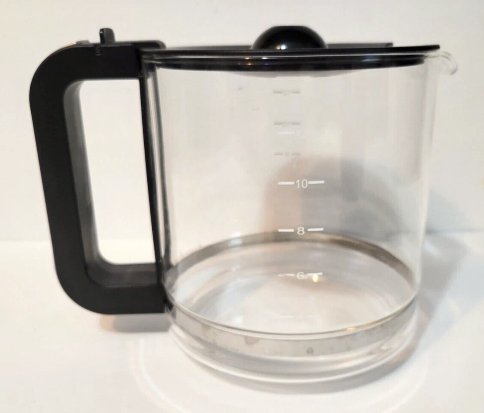 Repuesto de cafetera jarra de vidrio Mr Coffee de 12 tazas con mango plateado Foto 4 de 4