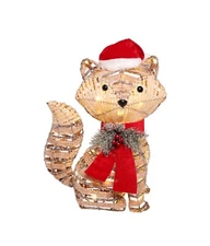 18-In LED Rattan Fox Decoration Holiday Living
