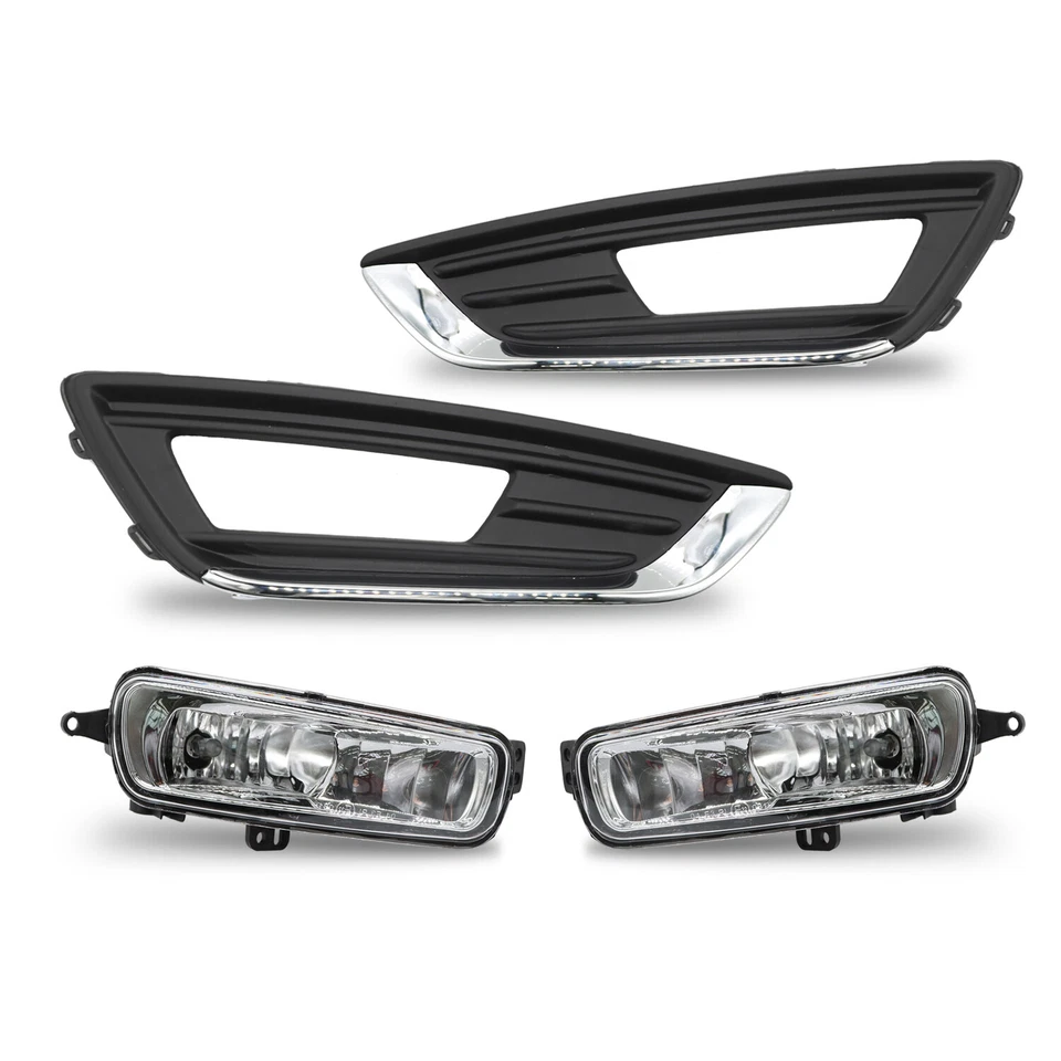 Front Fog Lights Driving Lamps Left+Right w/o Switch For 2015-2018 Ford Focus Foto 3 de 4