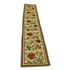 Fall Leaves Design Jacquard Table Runner 13x72 inches RaaKha
