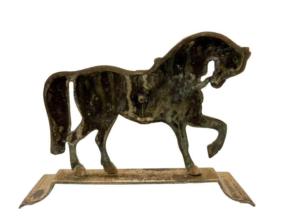 Estatua de caballo de latón de mediados de siglo de colección | MCM Hollywood Regency decoración ecuestre Foto 3 de 3