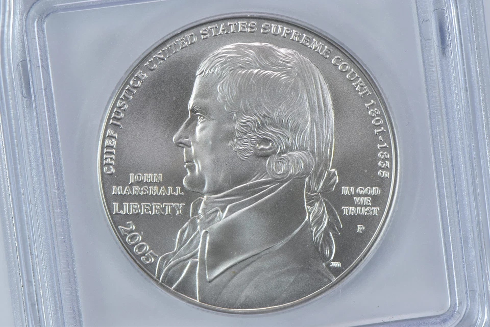 2005-P John Marshall Commemorative Silver Dollar MS70 ICG - Image 3 of 4