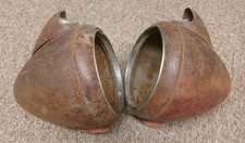 1940s Vintage Headlight Pair Sealed Beam Patina Diamond T Truck Hot Rod