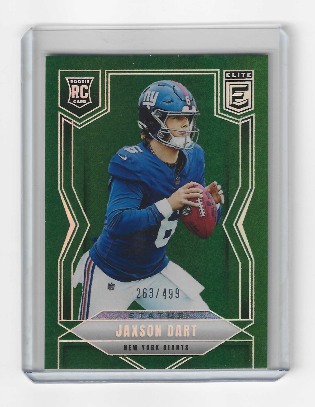 2025 Panini Donruss Elite - Rookies Jaxson Dart #103 Status Sparkle /499 (RC)
