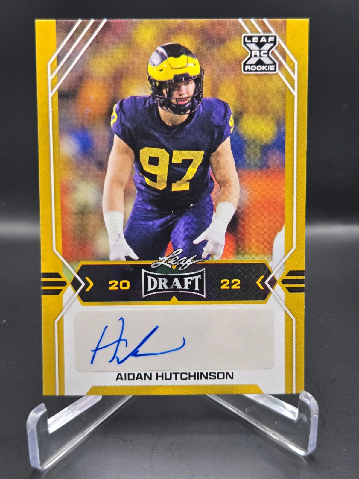 Aidan Hutchinson Leaf Draft Autographs #BAAH2 Base