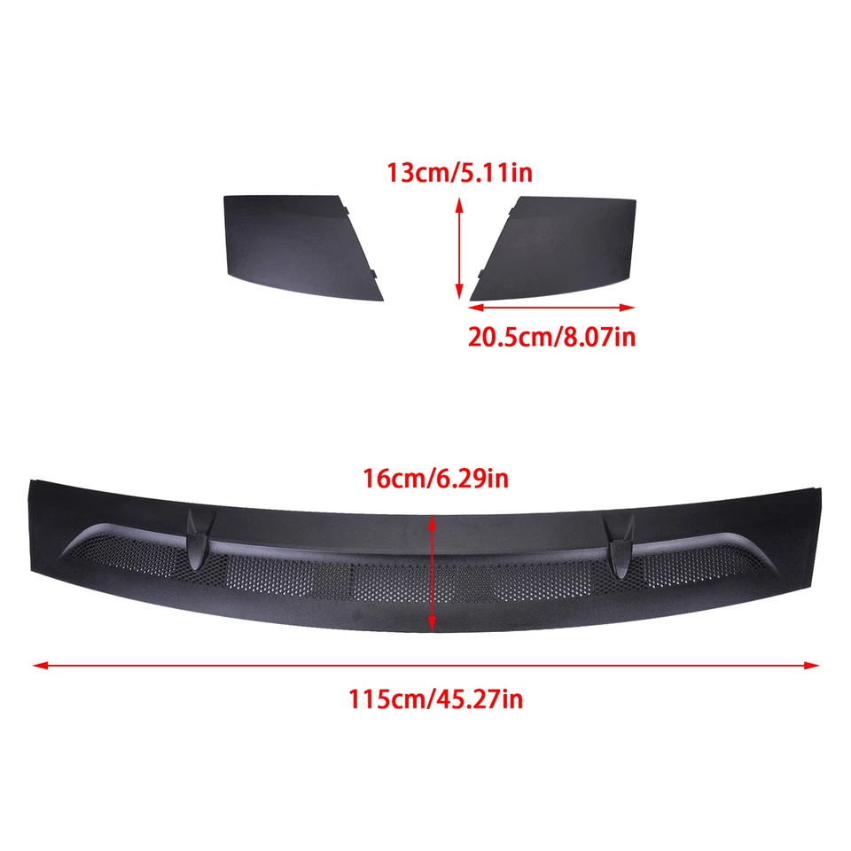 KIT GRIGLIE MODANATURE COFANO MOTORE 3PZ PER MERCEDES BENZ CLASSE B W245 A W169 - Immagine 3 di 4