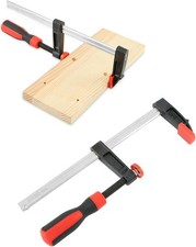 2PCS Heavy Duty F Clamps Woodworking Bar Clamp Quick Adjustable Red+Black
