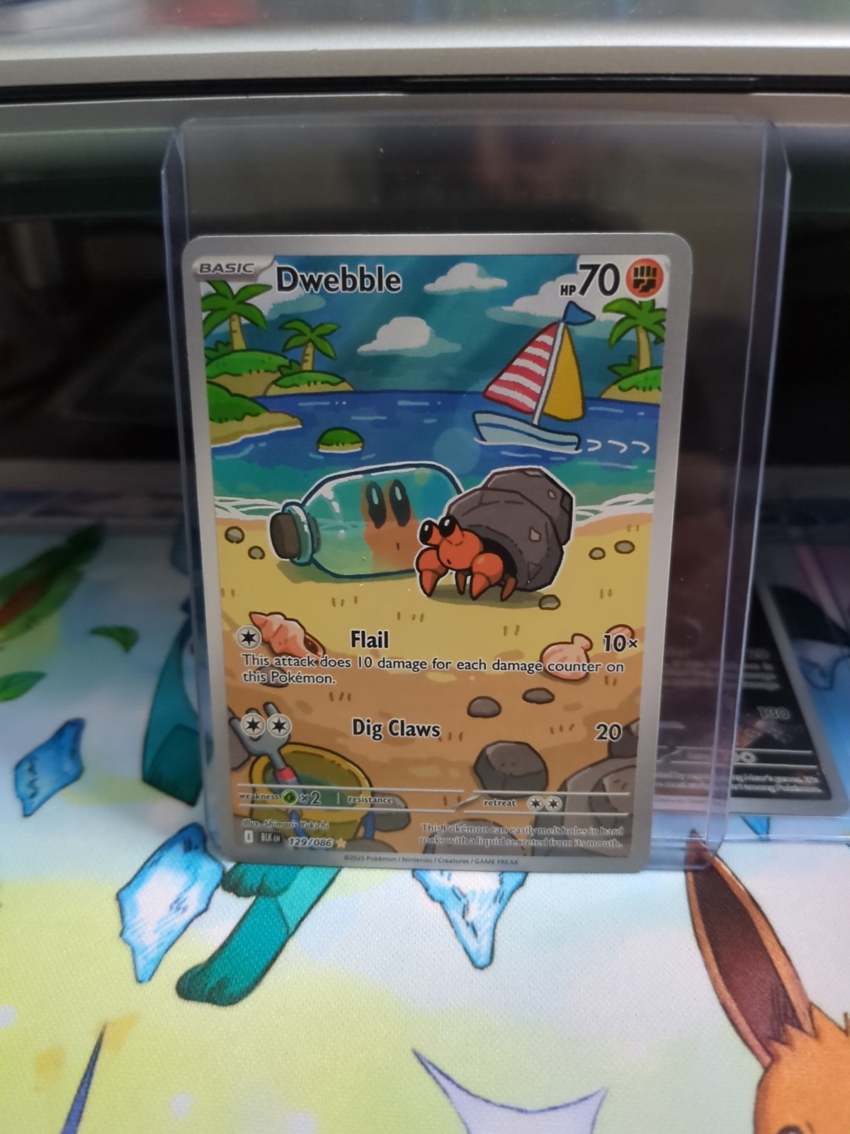 Dwebble 129/086 Sv: Black Bolt Holo Pokemon Card NM