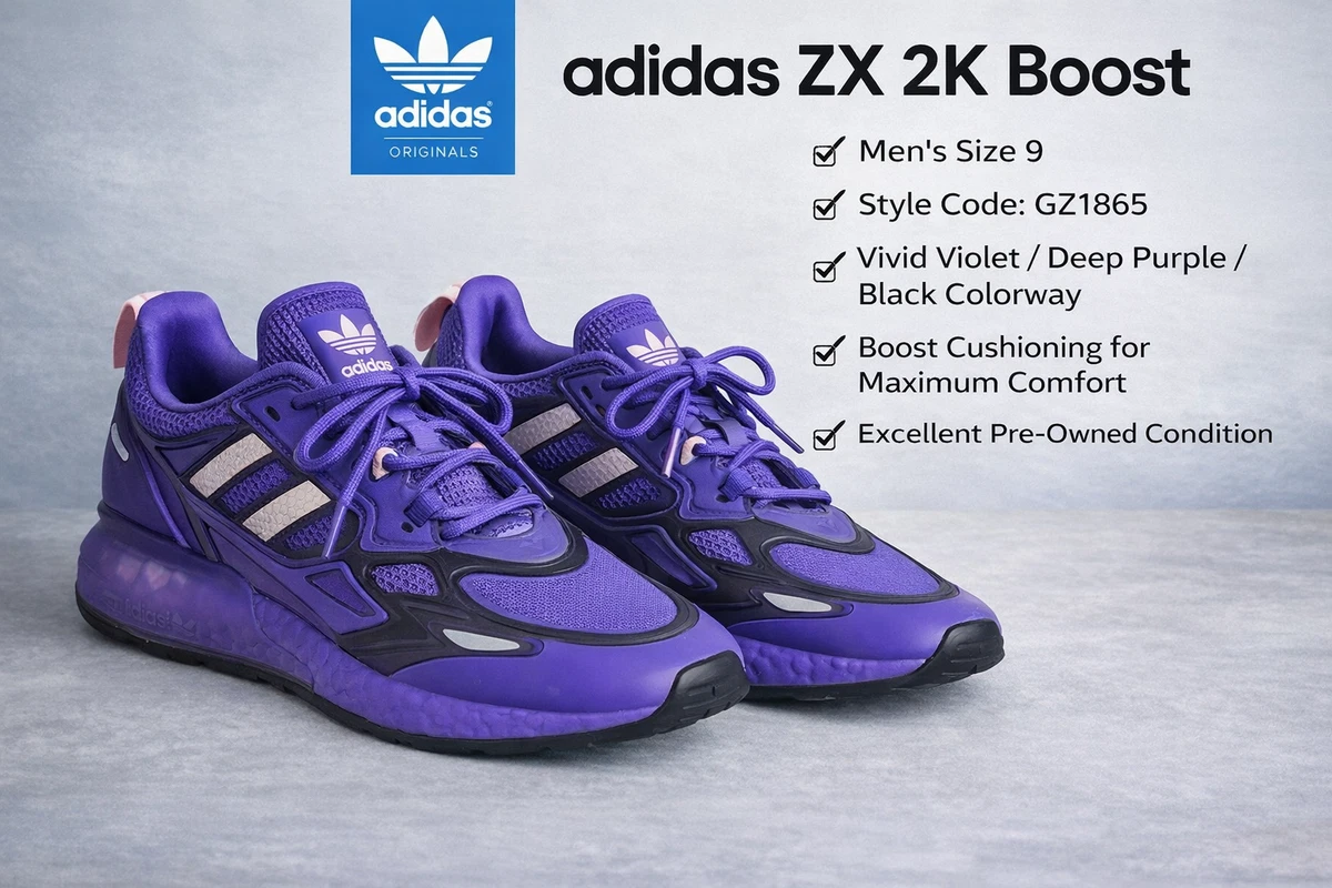 Adidas ZX 2K Boost 2.0 Purple Silver Metallic W for sale | eBay