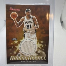 2003-04 Bowman Rookies & Stars - Rookie Recall Relics Tim Duncan #RRE-TD (MEM)
