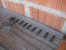 Lot de 10 vis à bois tête ronde fendue vintage #7 calibre x longueur 3/4" * USA