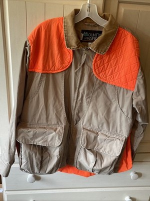 Mount'n Prairie Mens Blaze Orange Tan Hunting Shooting Upland Jacket Size Medium