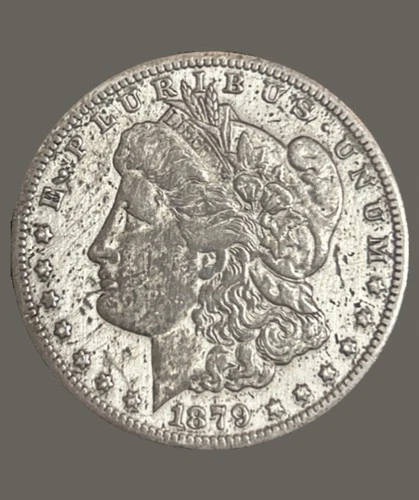 1879 Morgan Silver Dollar Carson City $1 Circulated US Coin-Good condition