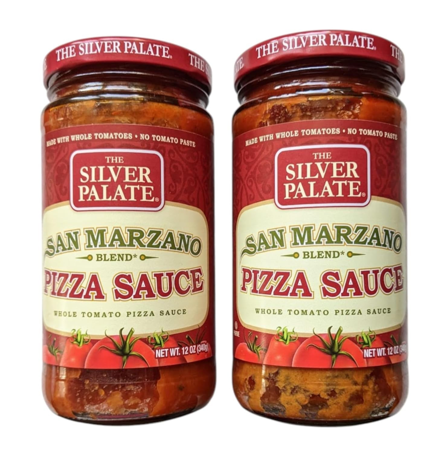 Salsa para pizza Silver Palate San Marzono - 12 OZ - Hecha con tomates enteros (paquete de 2)
