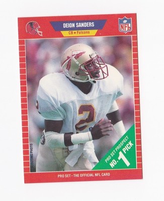 1989 Pro Set #486 Deion Sanders RC Falcons Cowboys Florida State FSU