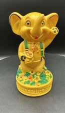 Vintage Bankers Systems Inc. Yellow Elephant “Penny Pinchers” Plastic Coin Bank