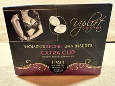 Silicone Bra Inserts - Clear Gel Push Up Breast Size L Padding Bust Enhancer