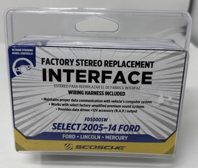 Scosche Factory Stereo Replacement Interface FD5000SW Select 2005-14 Ford