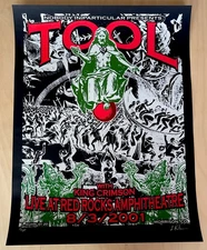 Tool Poster Print Lindsey Kuhn 8/3/01 Red Rocks CO signed #112/275 no emek grey