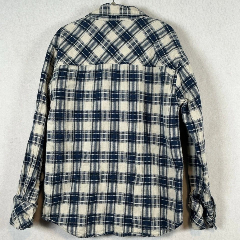 Lucky Brand LongSleeve Plaid ButtonUp Shirt Blue Off-white Boys Siz 6 100%Cotton - Image 4 of 4