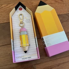 True To Form Large Pencil Keychain Bag Charm School Teachers NIB 