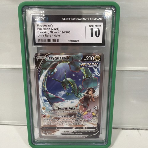 Rayquaza V graded CGC 10 for sale on eBay