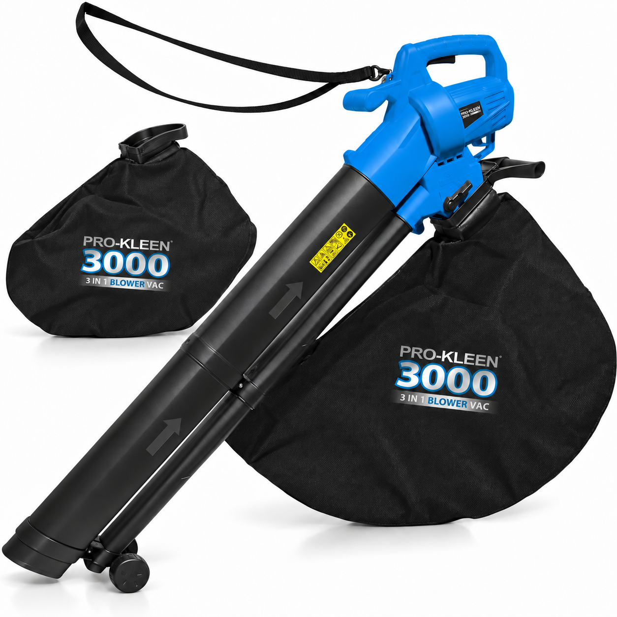 ProKleen Leaf Blower Vacuum 3-In-1 Mulcher 2 x 35L Bag 3KW - Image 2