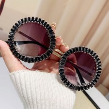 Fashion Rhinestone Sunglasses INS Women Spectacles Selfie