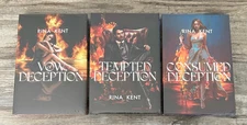 SIGNED Mystic Box DECEPTION TRILOGY Sprayed Edges RINA KENT
