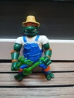 Vintage Michelangelo TMNT Farmer Action Figure with Shovel & Pitchfork!!!