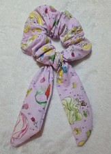 Disney Princess Handmade Hair Scrunchies With Tail Colorful Accessories