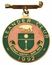 Henley On Thames Royal Regatta Leander Club 1992 Members Enamel Pass Badge