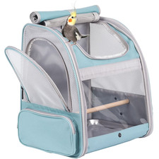 Bird Backpack Carrier with Stand Perch, Bird Travel Backpack for Hiking, Airline