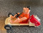 VINTAGE 1962 MARX FRED FLINTSTONE GO-KART Friction Toy Hong Kong