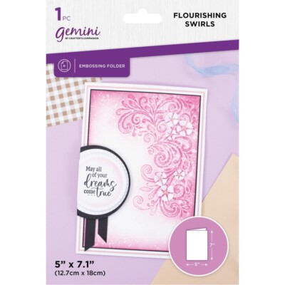 Crafter's Companion - Gemini - 5 x 7 2D Embossing Folder - Flourishing ...