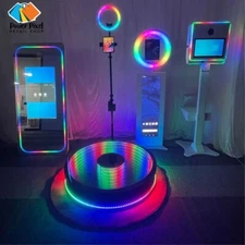 360 Photo Booth Video Booth 100cm-39" LED Glass Photo Booth With Flight Case