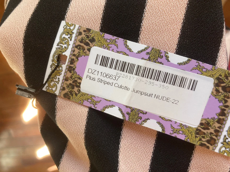 NUEVO NUEVO CON ETIQUETAS Boohoo TALLA 18 Mono a Rayas Sin Mangas J244 Foto 4 de 4