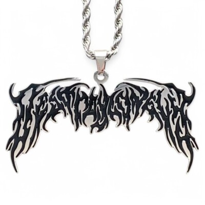 Destroy Lonely Necklace! Black Stainless Steel Pendant + Steel Chain Opium Carti