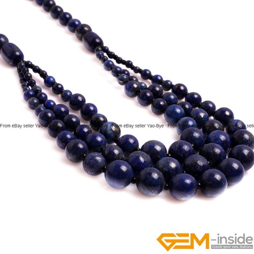8-12mm Gemstone Round Beaded Fashion Long Necklace For Women 19 Inch Handmade AU - Foto 56 di 82