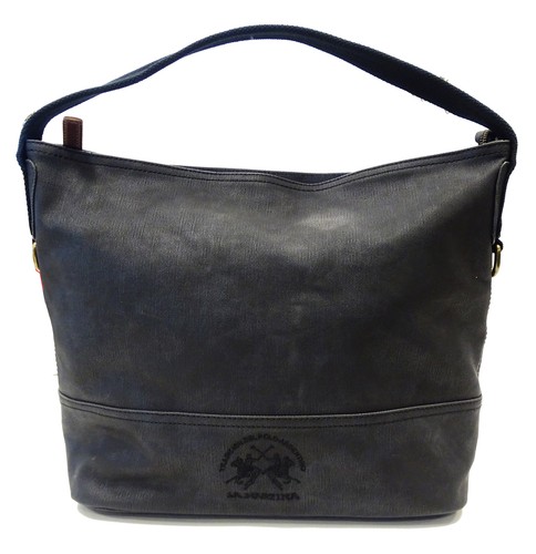 Borsa Spalla Tracolla Donna Nera La Martina Hobo Bag Recoleta Solid Woman  Bla | eBay