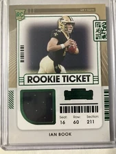 2021 Panini Contenders IAN BOOK Rookie Ticket Patch #RTS-IBO New Orleans Saints