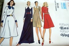 LOVELY VTG 1970s DRESS Sewing Pattern 18/40