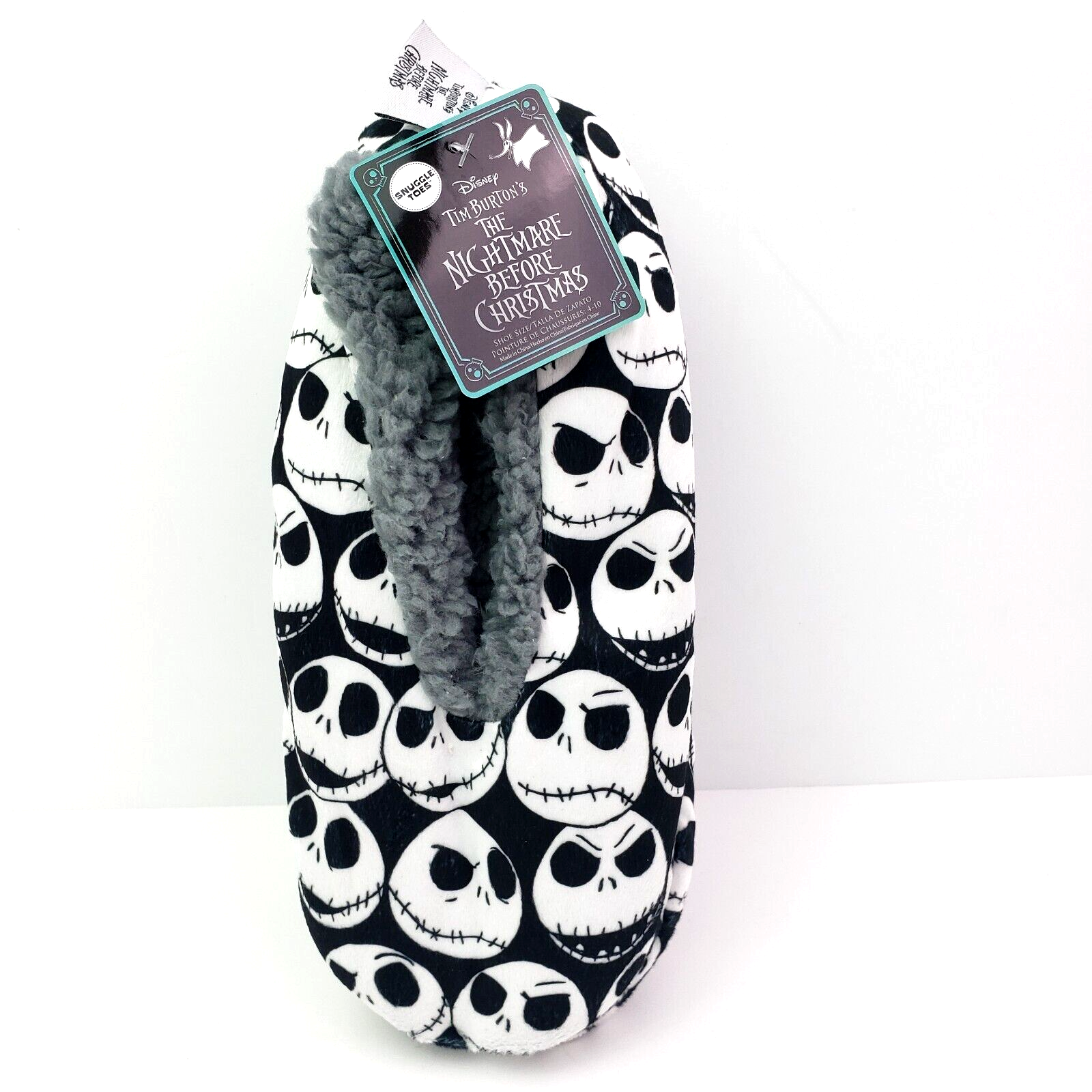 APL Disney Nightmare Before Christmas Calzini Ciabatte Donna 4 10 Nero Bianco