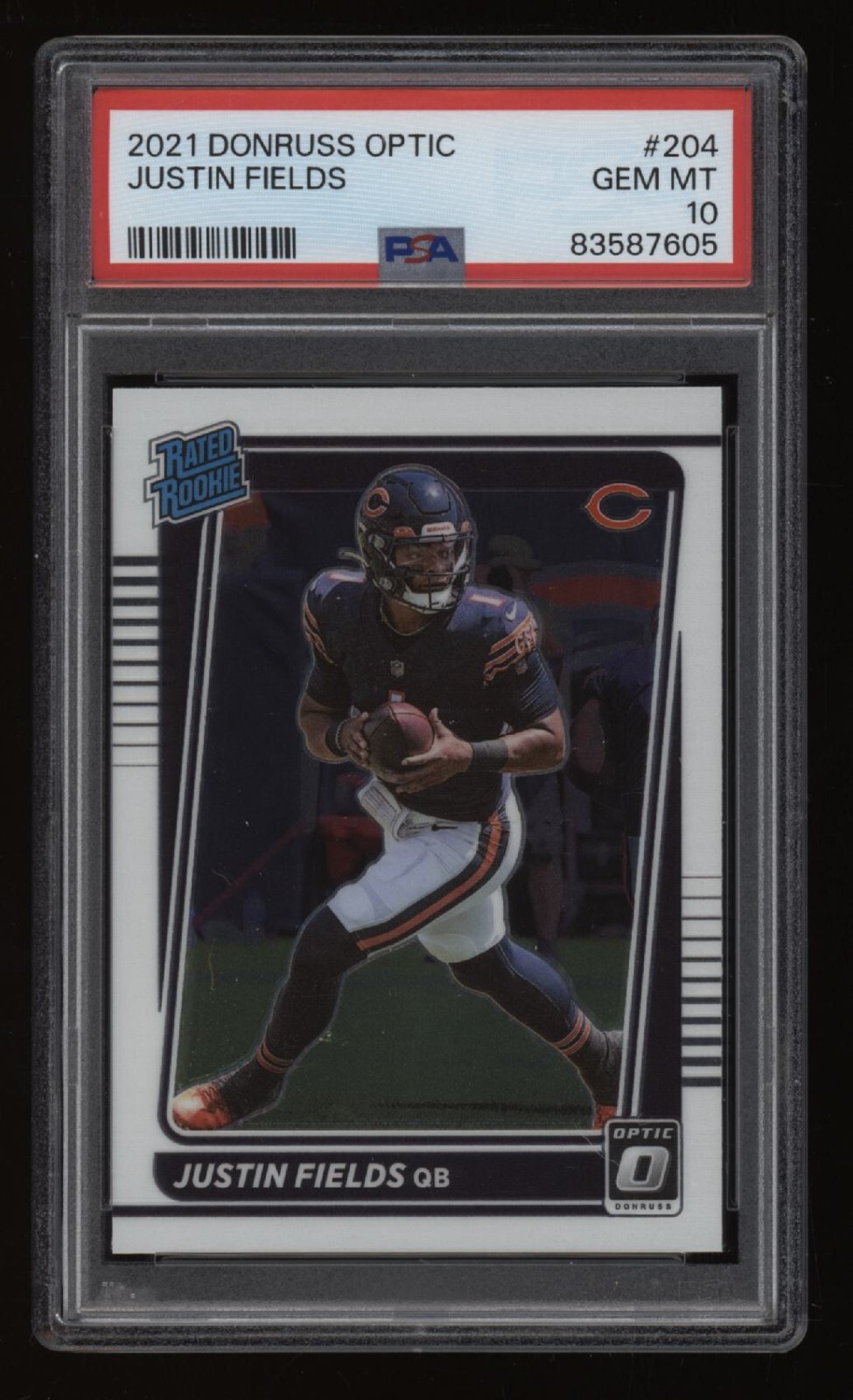 2021 Justin Fields PSA 10 Panini Donruss Optic Rookie Rc #204 *NICE* Invest NOW