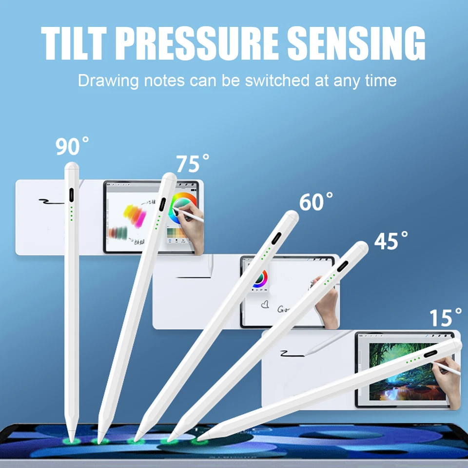 Stylus Pencil For Apple iPad 2018-2024 10/9/8/7/6th Gen Pro 11" &12.9" Air 5/4/3 - Image 3 of 4