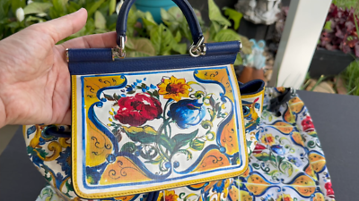 Miroir De Sac Dolce & Gabbana Modèle Maiolica, Multicolore, Acrylique Et Inox, Neuf