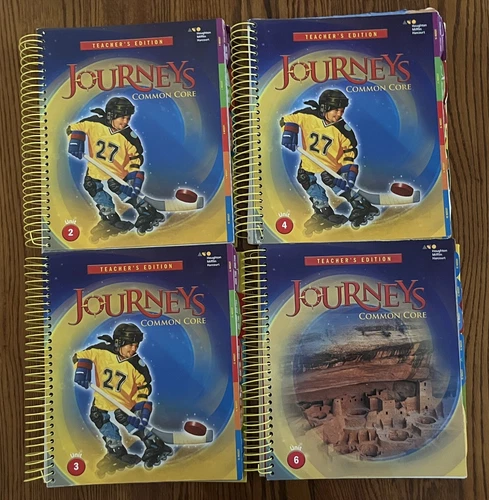 JOURNEYS Teachers Editions 5th Grade 5, Units 2, 3 ,4, 6, HMH Houghton Mifflin
