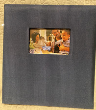 Recollections  Faille 5 Pocket Photo Album Slip In Holds 300 4 X 6 Blue