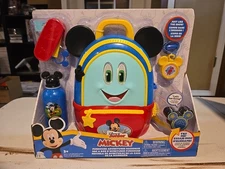 New Disney Junior Mickey Mouse Funhouse Clubhouse 5 Piece Adventures Backpack